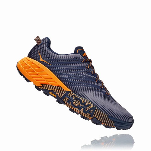 Hoka One One SPEEDGOAT 4 Vegan Shoes For Men India Navy/Orange IN-7413